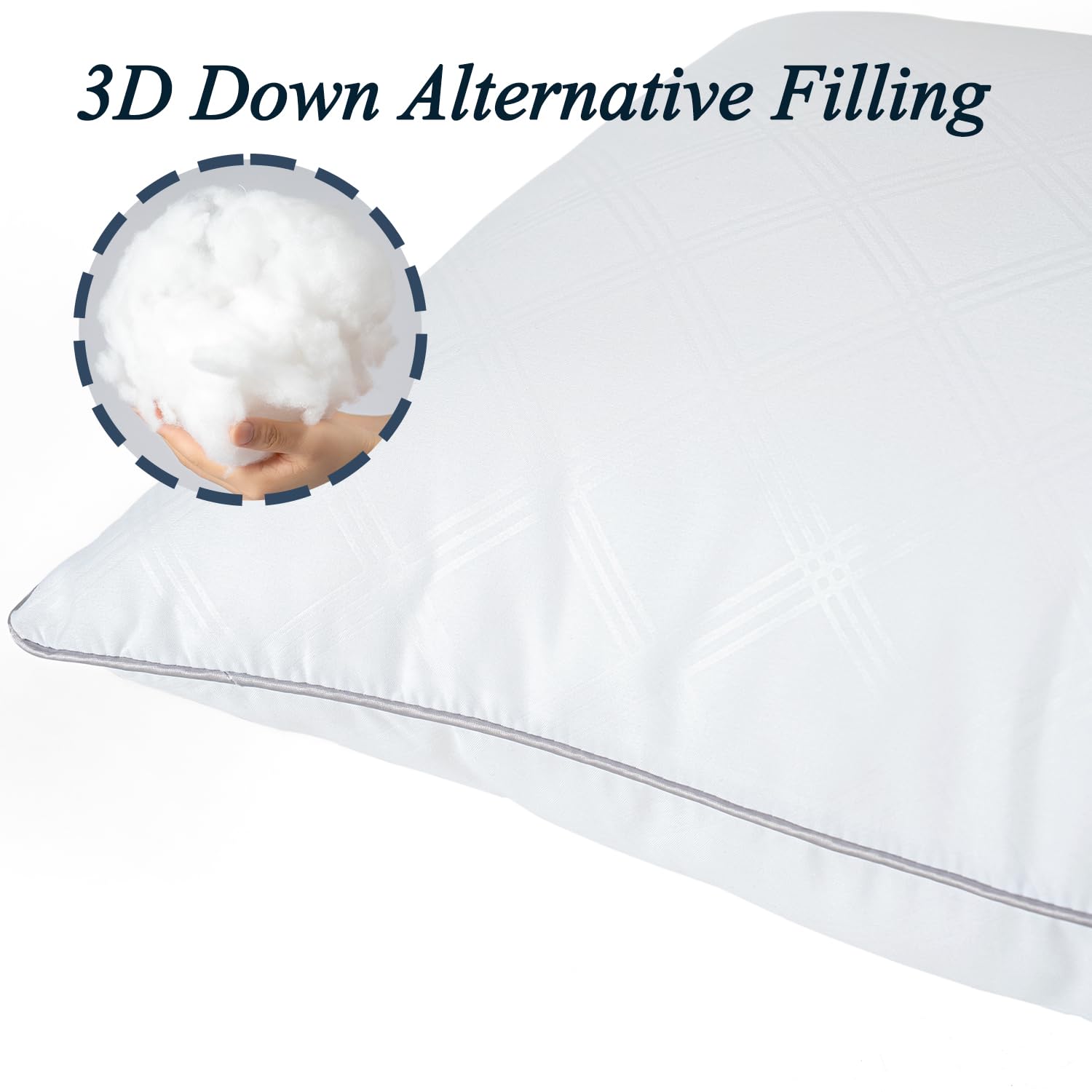 Jbetox Pillows For Sleeping 4 Pack Bed Pillow Set Of 4 For Side Back And Stomach Sleepers Down Alternative Filling Luxury Soft (